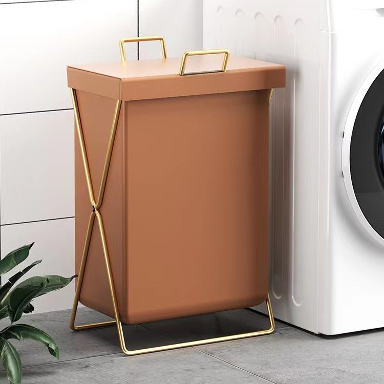 Faltbarer Wäschekorb aus Leder, wasserdicht – Bild 1 | LuxeStyle