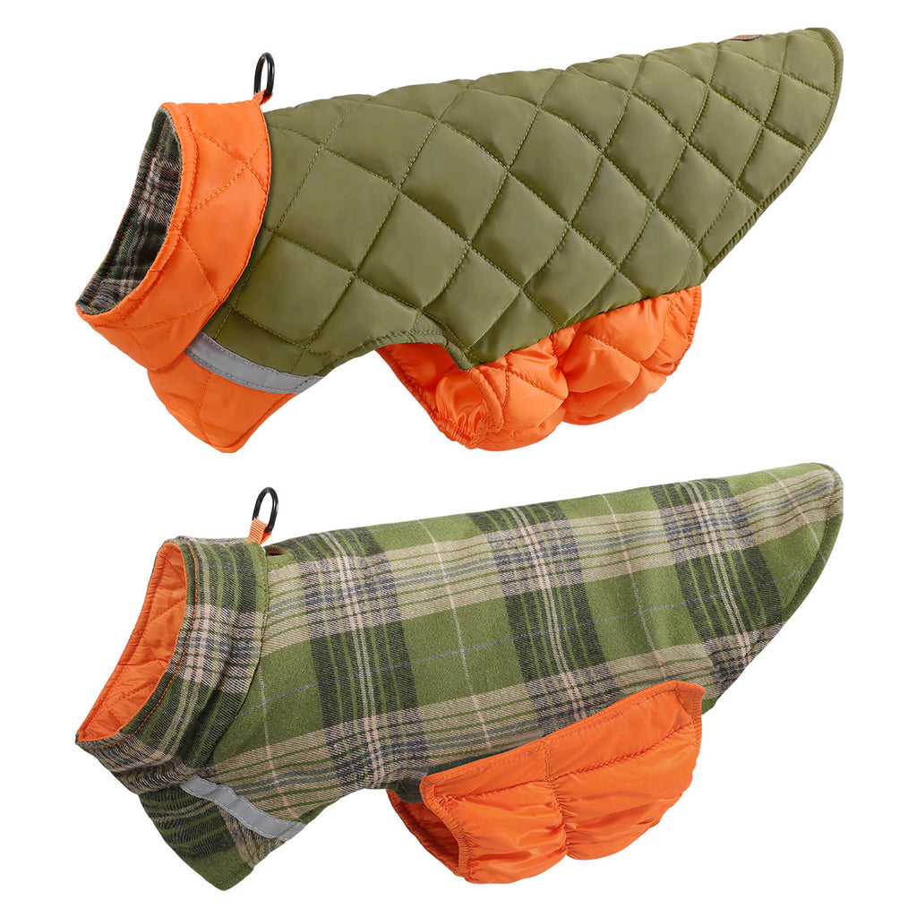 Reflektierende Plaid-Weste für Hunde