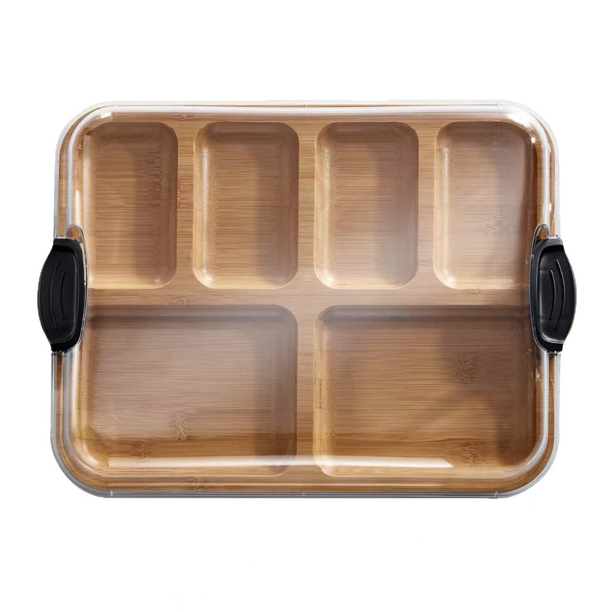 Holz-Tray mit Glas-Abdeckung – Bild 1 | LuxeStyle