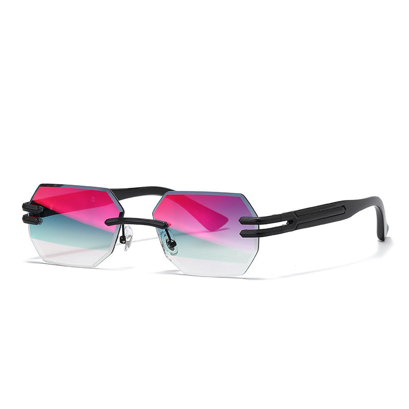 Randlose Unisex Sonnenbrille mit UV-Schutz
