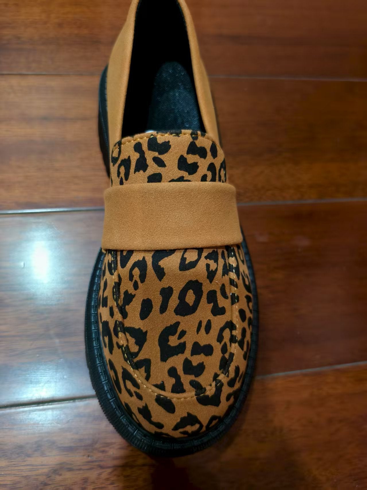 Leoparden-Loafer für Herren mit dicker Sohle