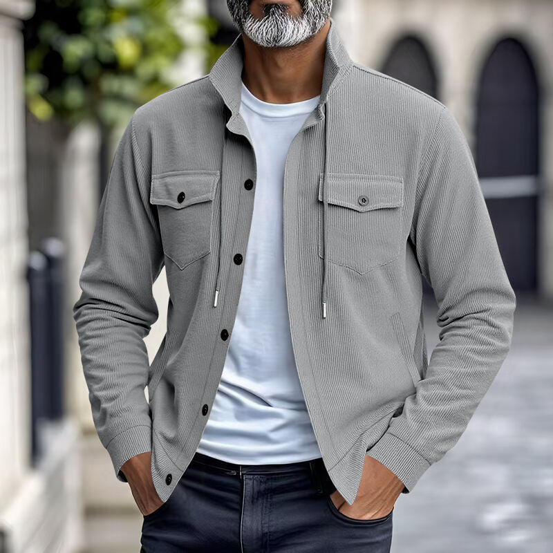 Herren Übergangsjacke mit Stehkragen und vielen Taschen
