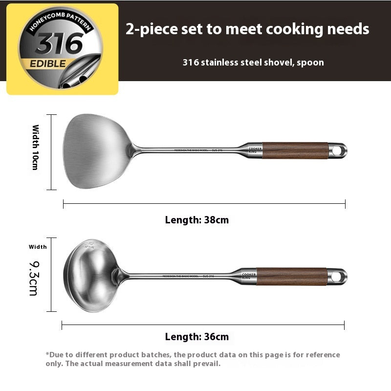 Kochlöffel- & Schöpflöffel-Set mit Palisandergriff