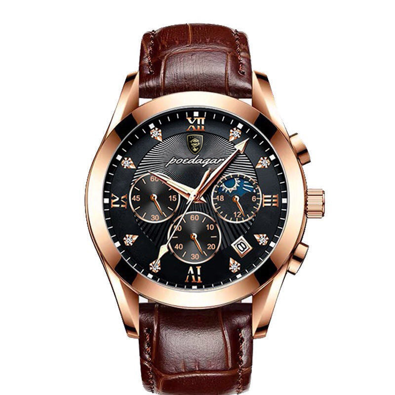 Wasserdichte Leucht-Herrenuhr mit Kalender | LuxeStyle