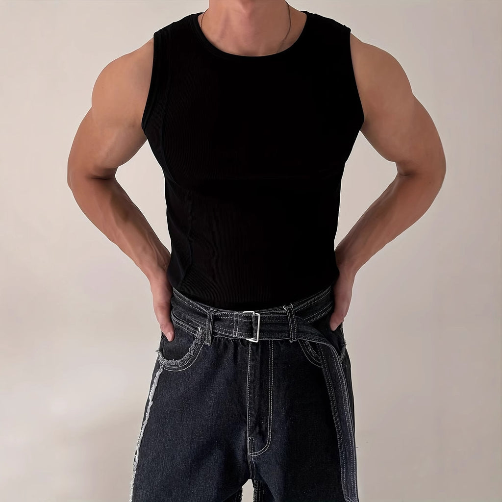 Herren Slim Fit Tanktop mit Streifen