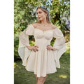 Elegantes Off-Shoulder Chiffon-Kleid mit Schnürung