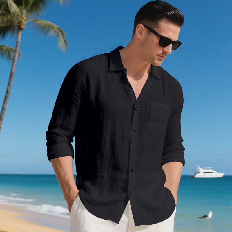 Männer-Linienlangarmshirt, 20-Zählung, weiss – Bild 2 | LuxeStyle