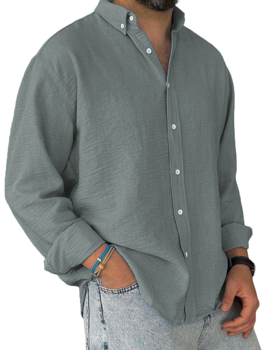 Herren Langarm Button-Down Hemd