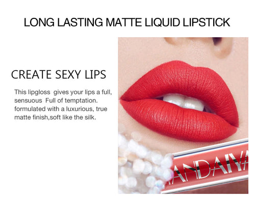 6er Set matter Flüssig-Lippenstifte