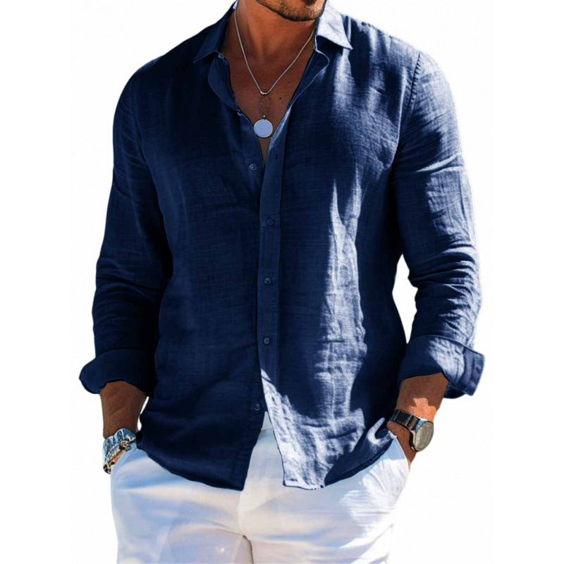 Langarm-Herren-Shirt mit lockerer Passform – Bild 7 | LuxeStyle