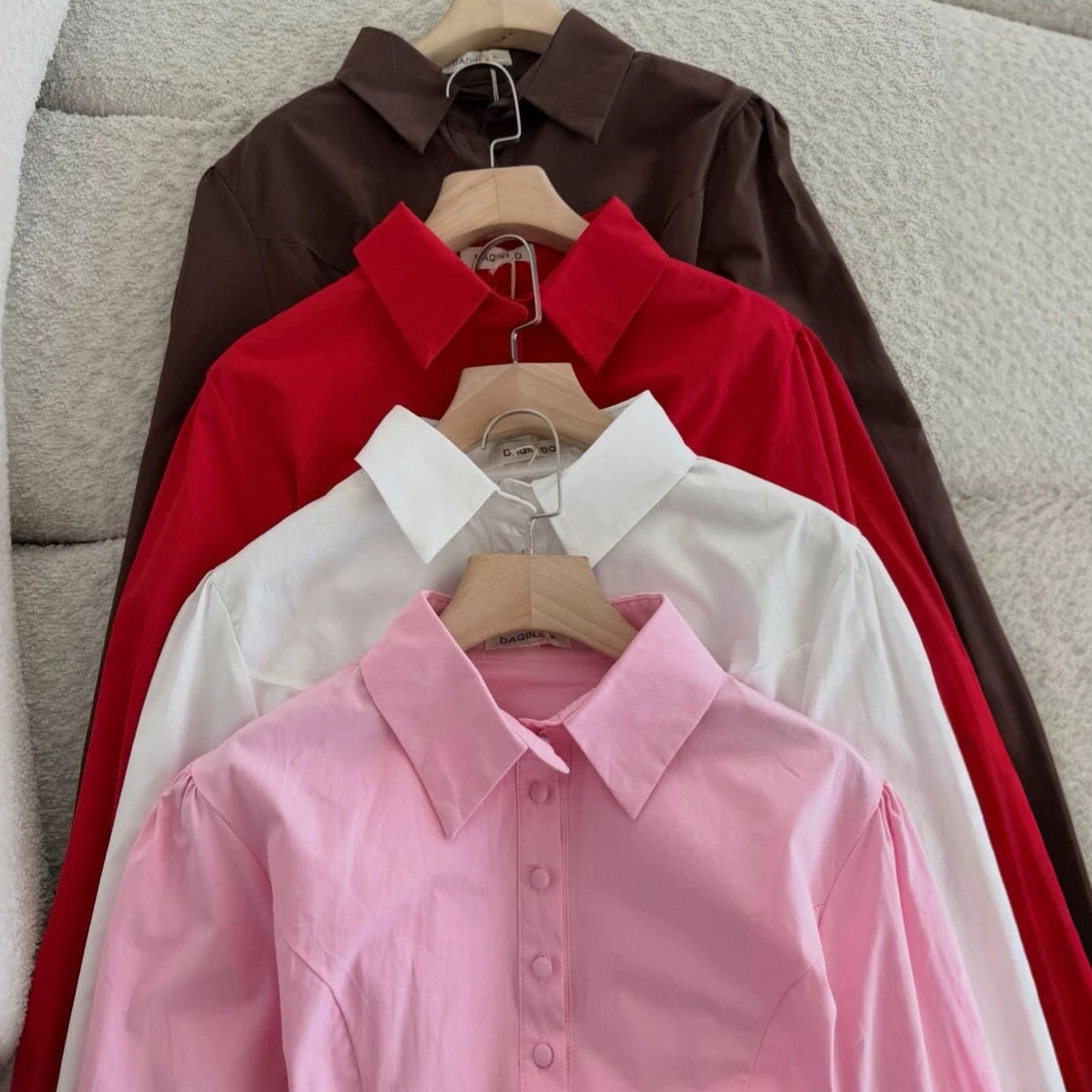 Taillierte Langarm-Bluse für Damen
