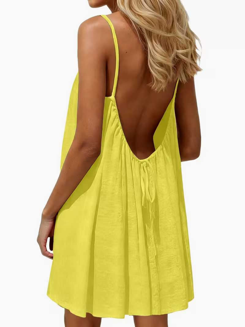 Damen trägerloses rückenfreies Kleid – Bild 3 | LuxeStyle