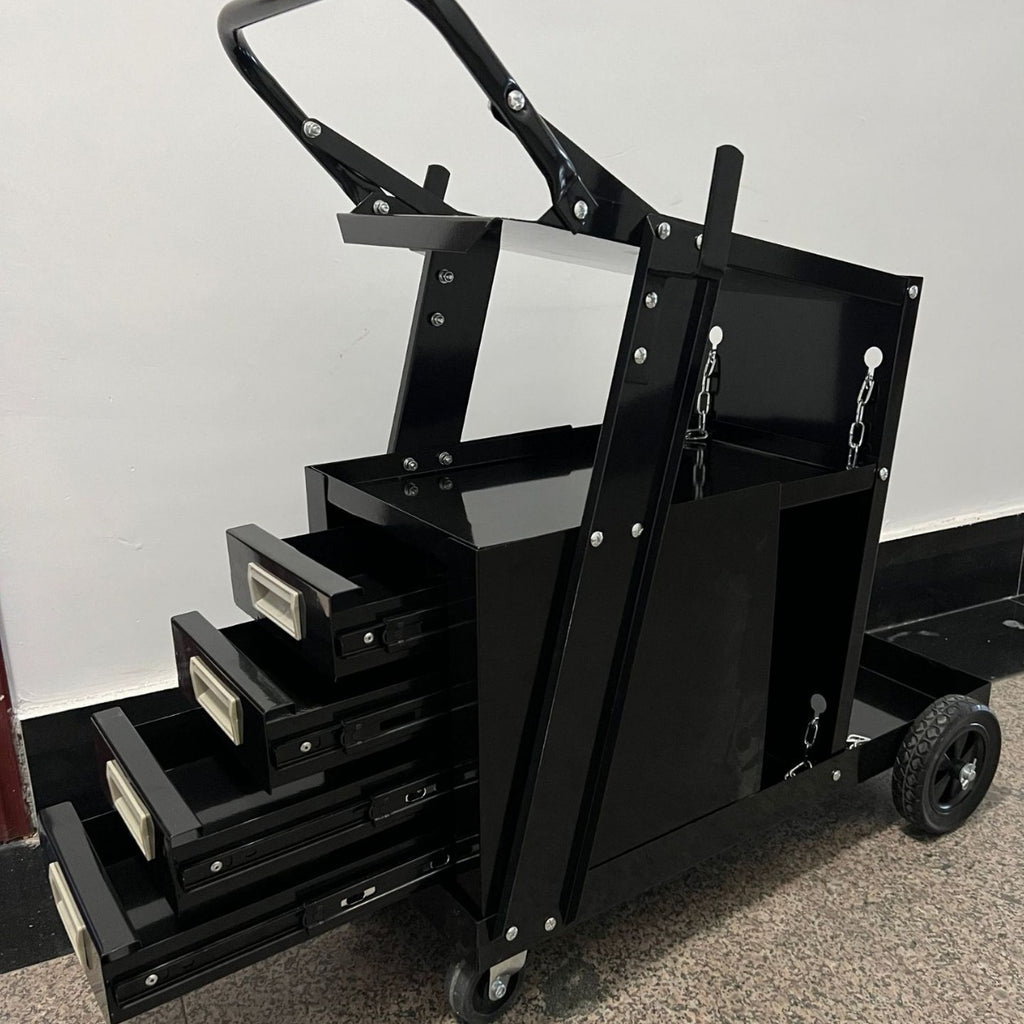 Rollbarer Schweisswagen mit 4 Schubladen