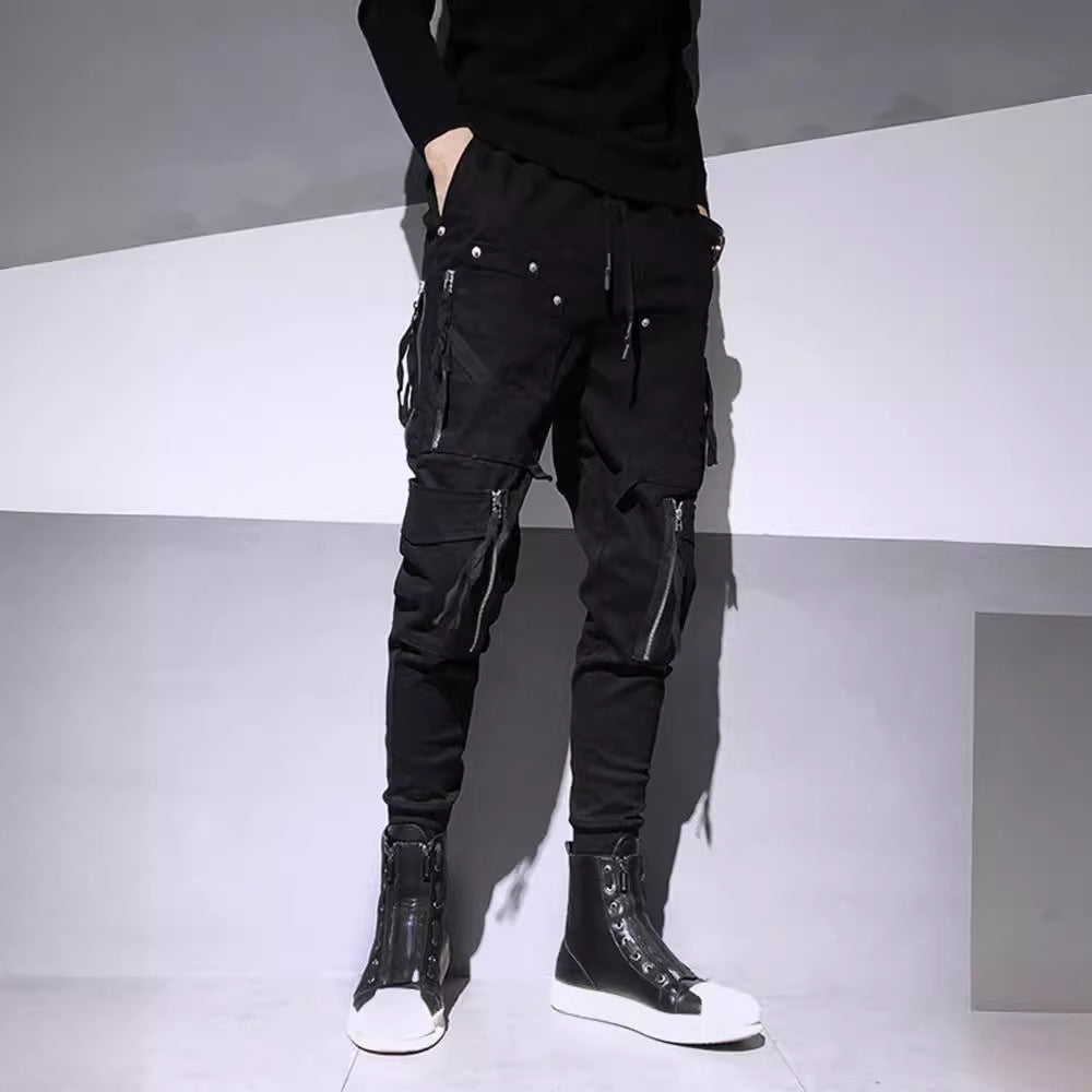 Schwarze Slim-Fit-Overalls