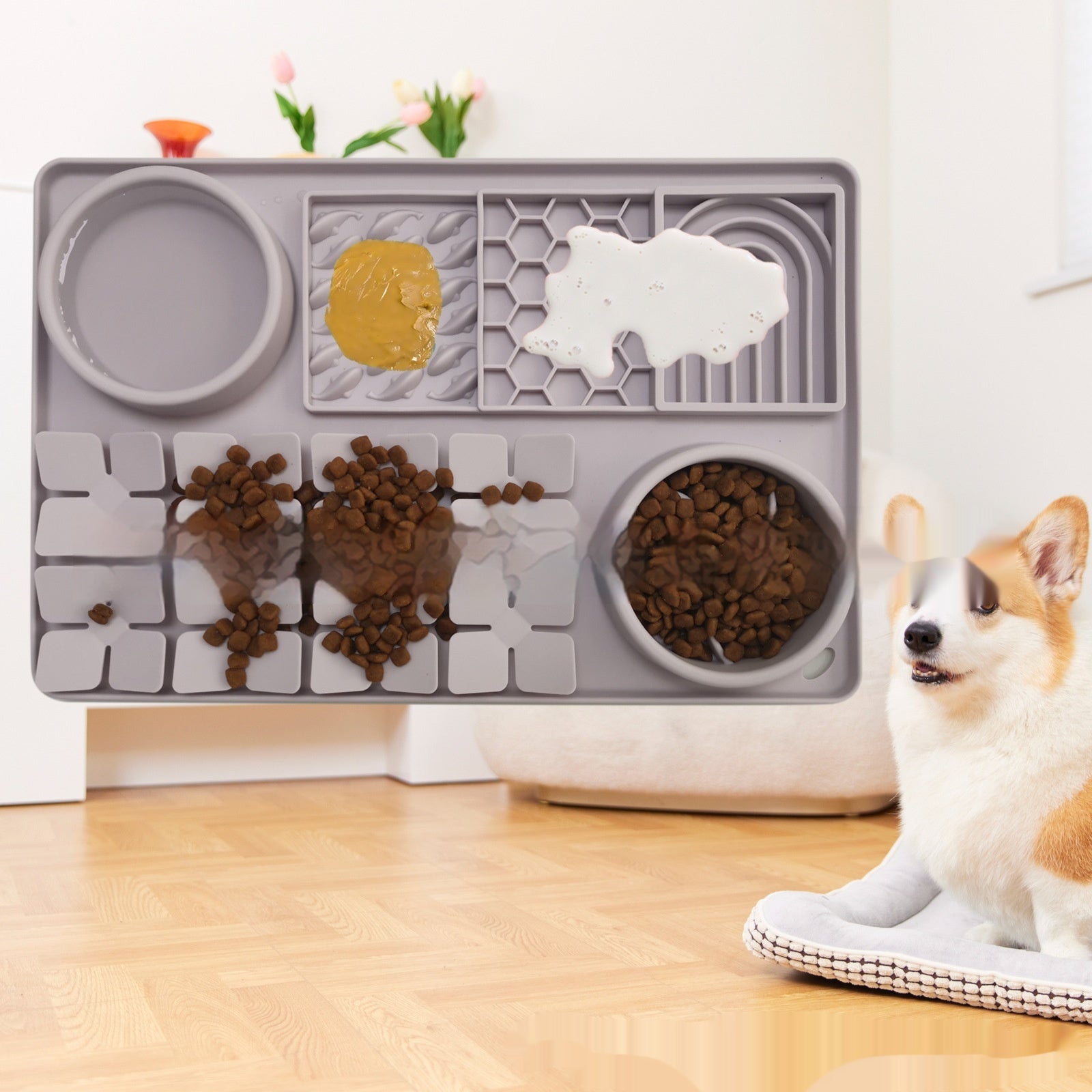Langsam-Fress-Matte für Hunde