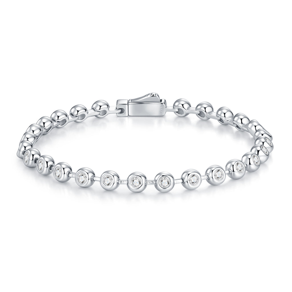 Moissanite Armband mit Kreis-Design (Silber) – Bild 2 | LuxeStyle