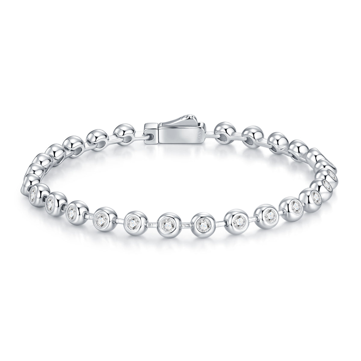 Moissanite Armband mit Kreis-Design (Silber) – Bild 2 | LuxeStyle