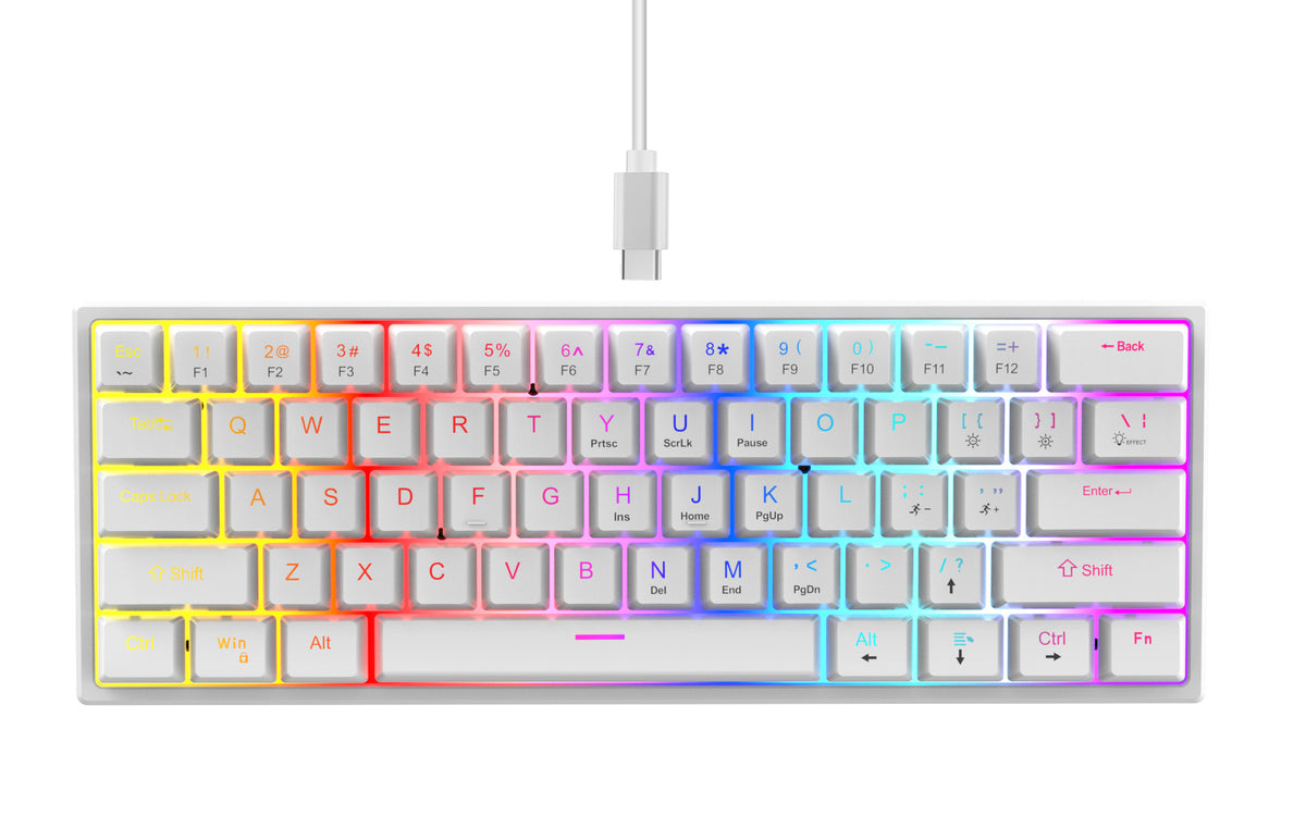 Mechanische Tastatur mit 104 Tasten, USB-C, Blue Switches