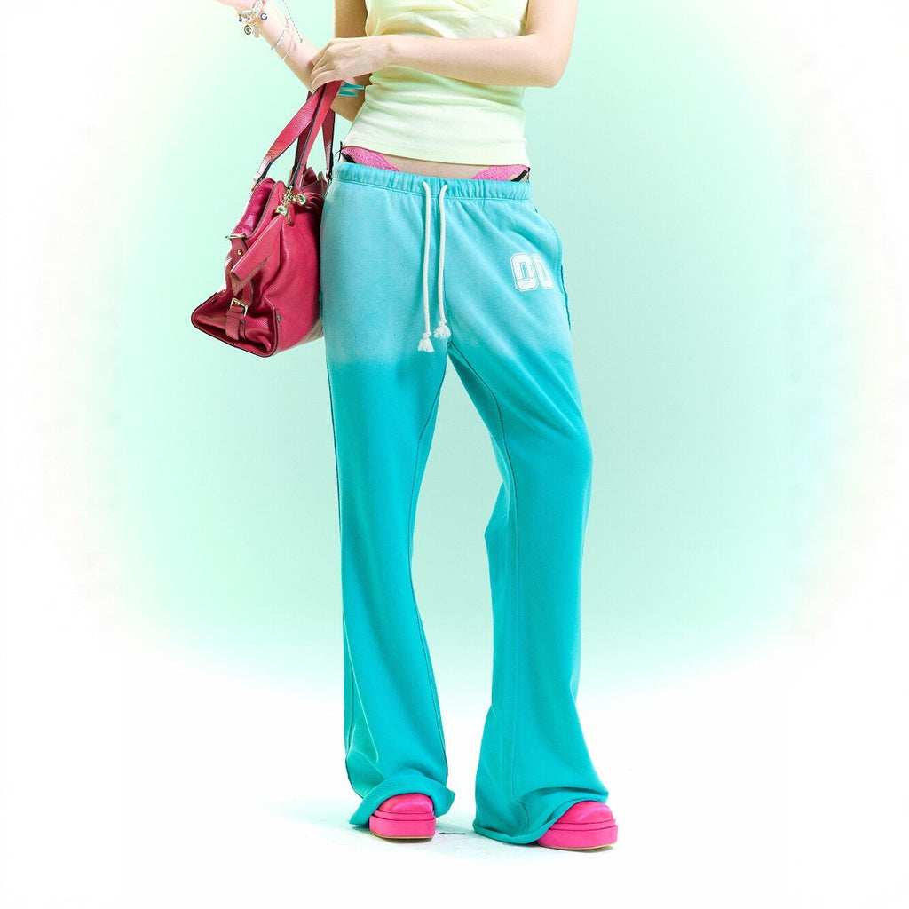 Retro-Freizeithose mit weitem Bein und Kordelzug