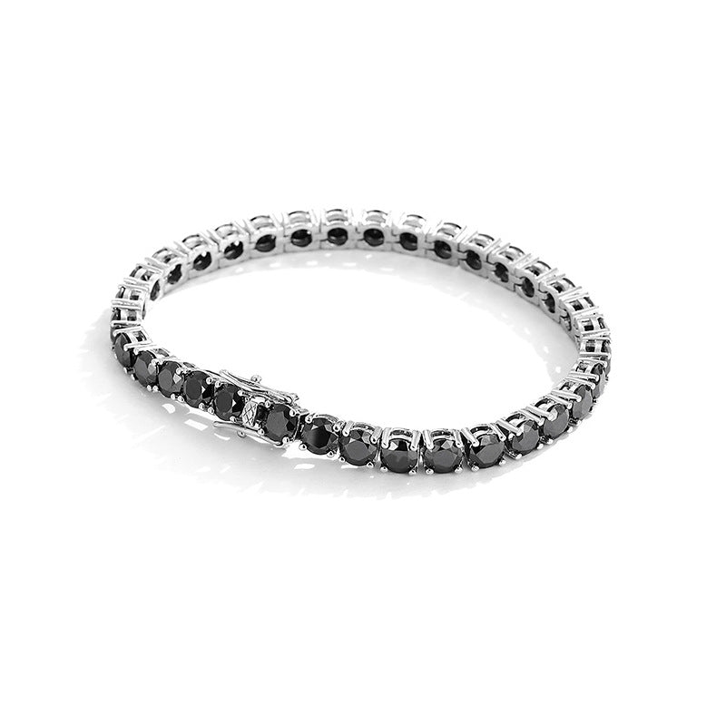 Minimalistisches schwarzes Moissanit Tennis-Armband – Bild 5 | LuxeStyle