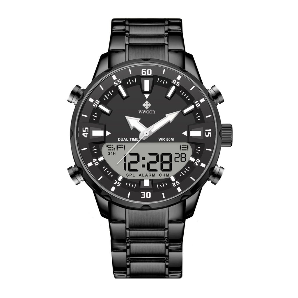 Stylische Herren-Armbanduhr mit Leuchtzifferblatt