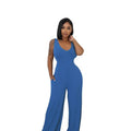 Gerippter Langarm-Jumpsuit für Damen