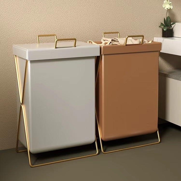 Faltbarer Wäschekorb aus Leder, wasserdicht – Bild 8 | LuxeStyle