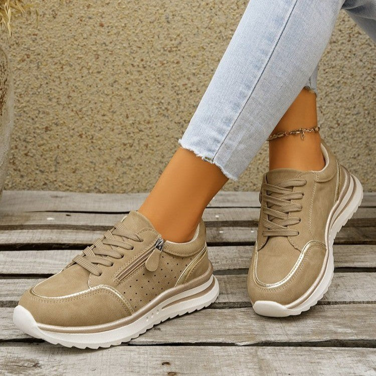 Atmungsaktive Chunky-Sneakers mit Seitenreissverschluss