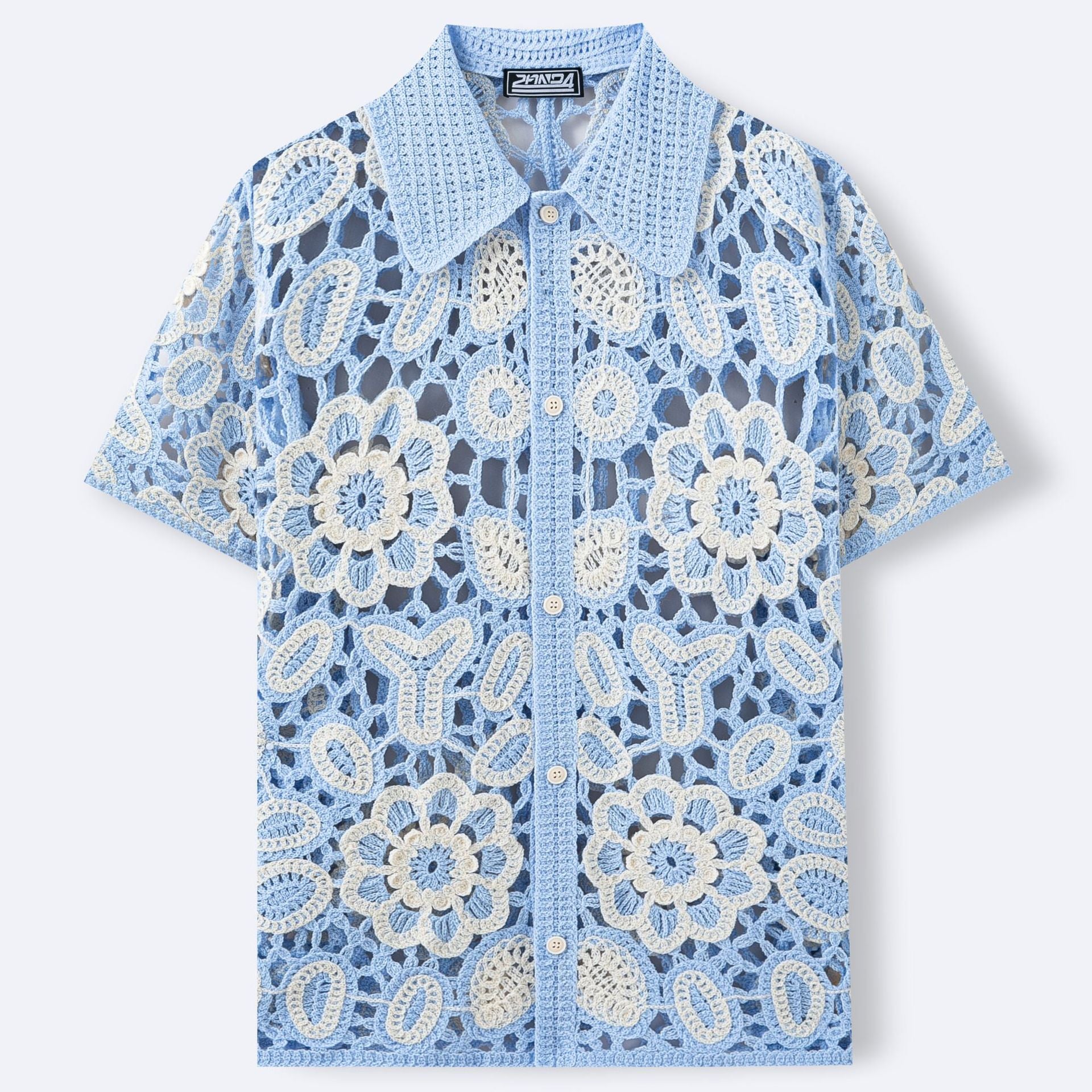 Crochet-Top mit Blumenmuster