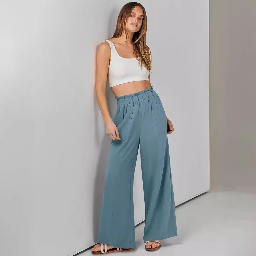 High-Waist-Hose «Lina» · Wide-Leg & fliessend (Damen, S–2XL)