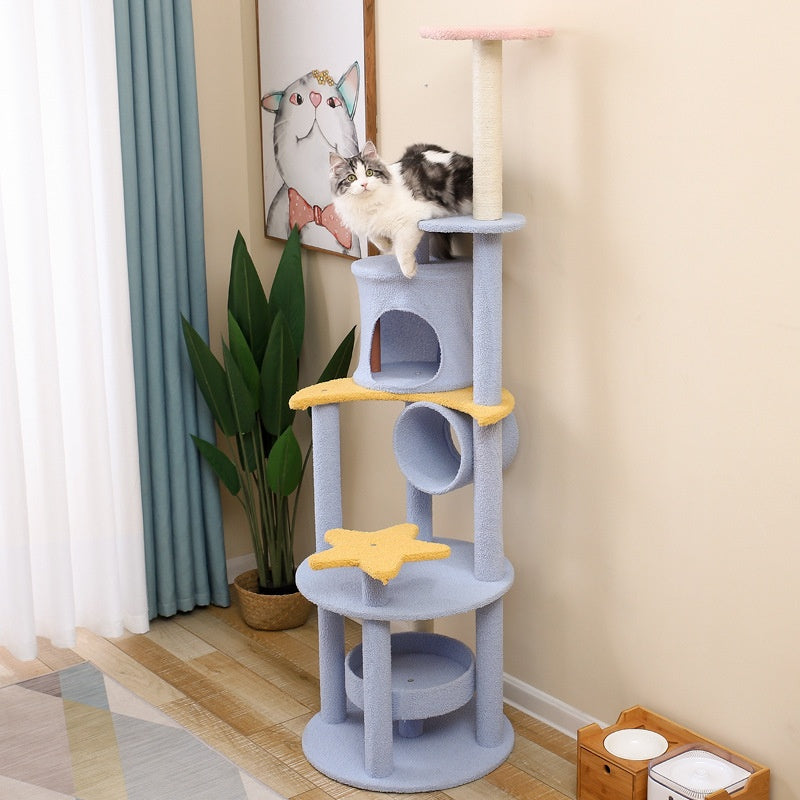 Sisal-Kratzbaum mit Liegefläche für Katzen