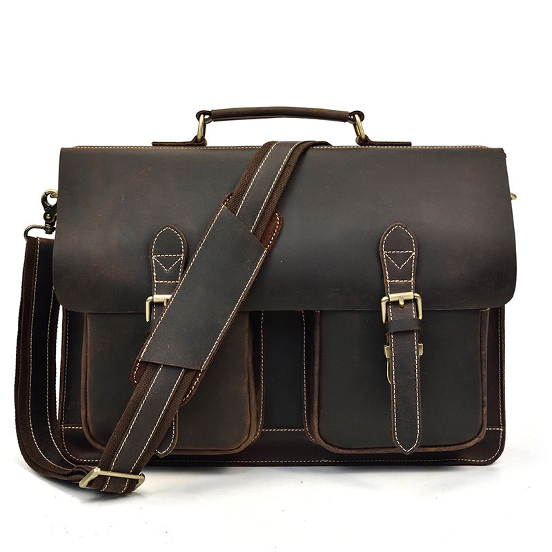 Leder Aktentasche im Retro-Stil für Herren – Bild 1 | LuxeStyle