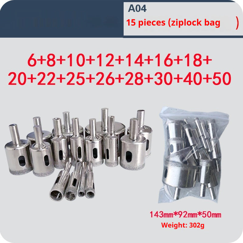 Elektro-Bohrer-Set für Fliesen & Stein
