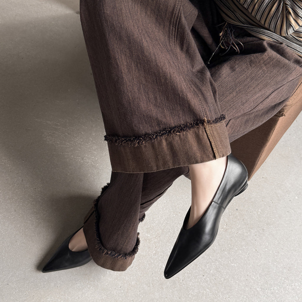 Cowhide-Minimalist-Vielseitige Schuhe