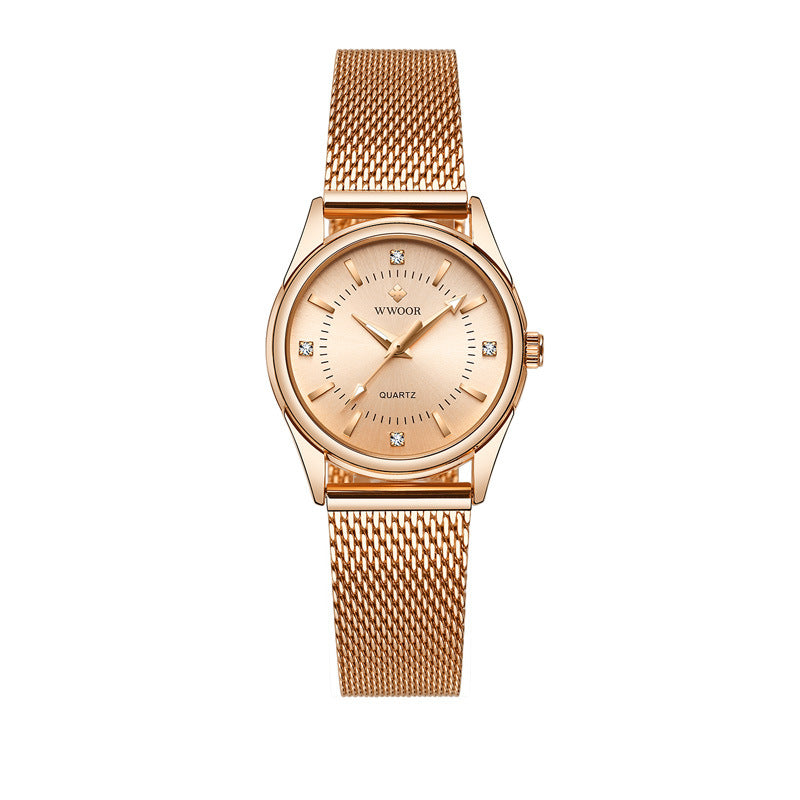 Quarzuhr mit Milanaise-Armband für Damen – Bild 5 | LuxeStyle