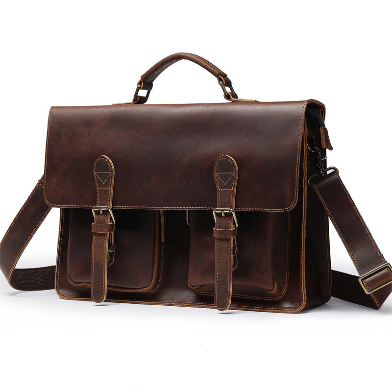 Rindsleder-Leder Crossbody Business Tasche – Bild 2 | LuxeStyle