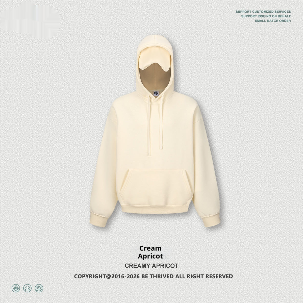 Streetwear Hoodie mit Herz-Augenmaske