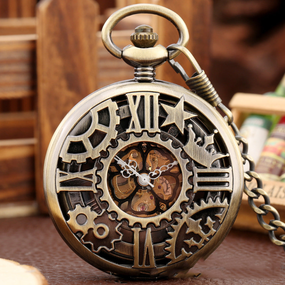 Retro Flip Halsketten-Taschenuhr