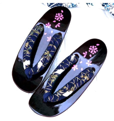 Japanische Holzsandalen mit Stoffoberteil – Bild 2 | LuxeStyle