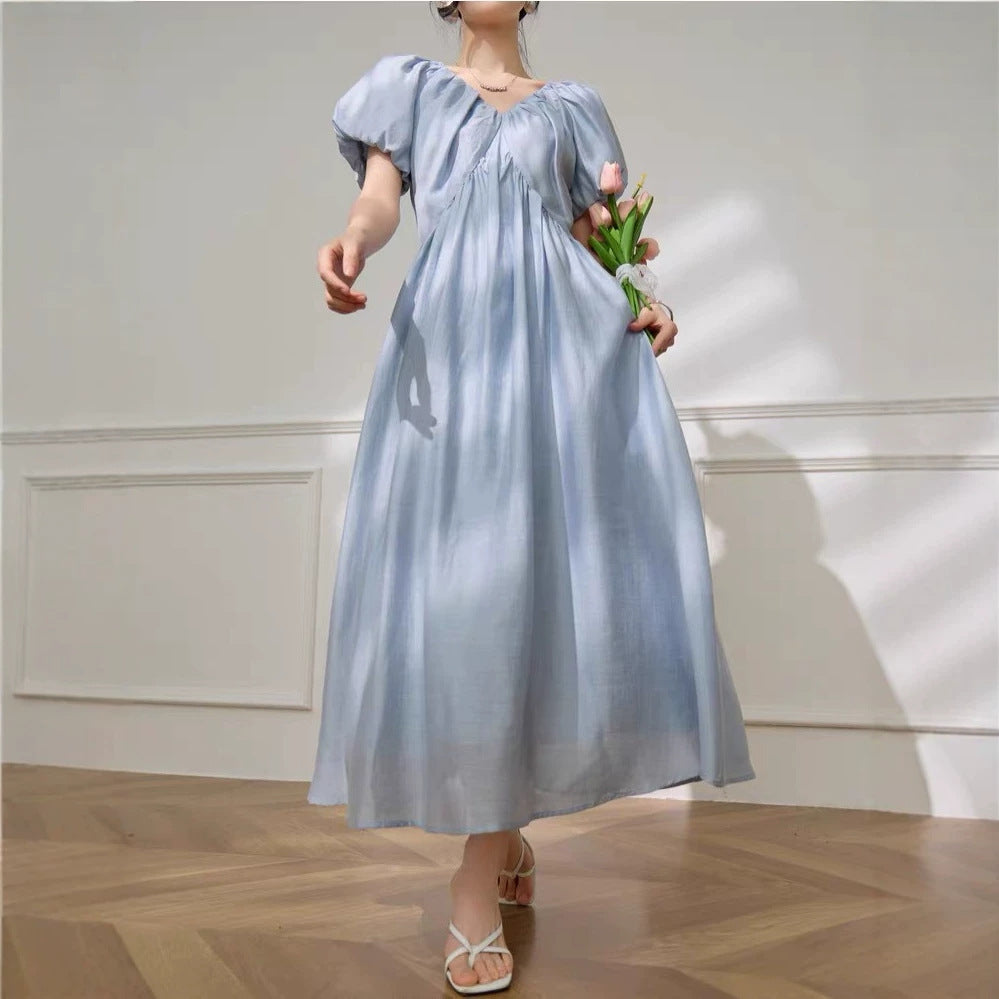 A-Linien Kleid mit Rüschenärmeln – Bild 4 | LuxeStyle