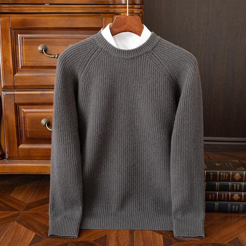 Herrenmode Crew-Neck Pullover mit Ingots Stickerei