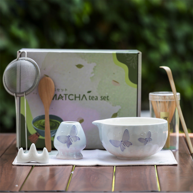 Handbemaltes Matcha-Set 8-teilig