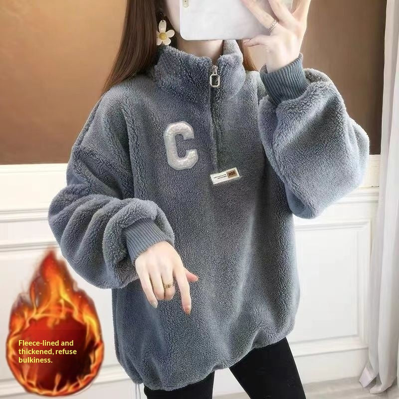 Gepolsterte Half-Zip Jacke für Damen