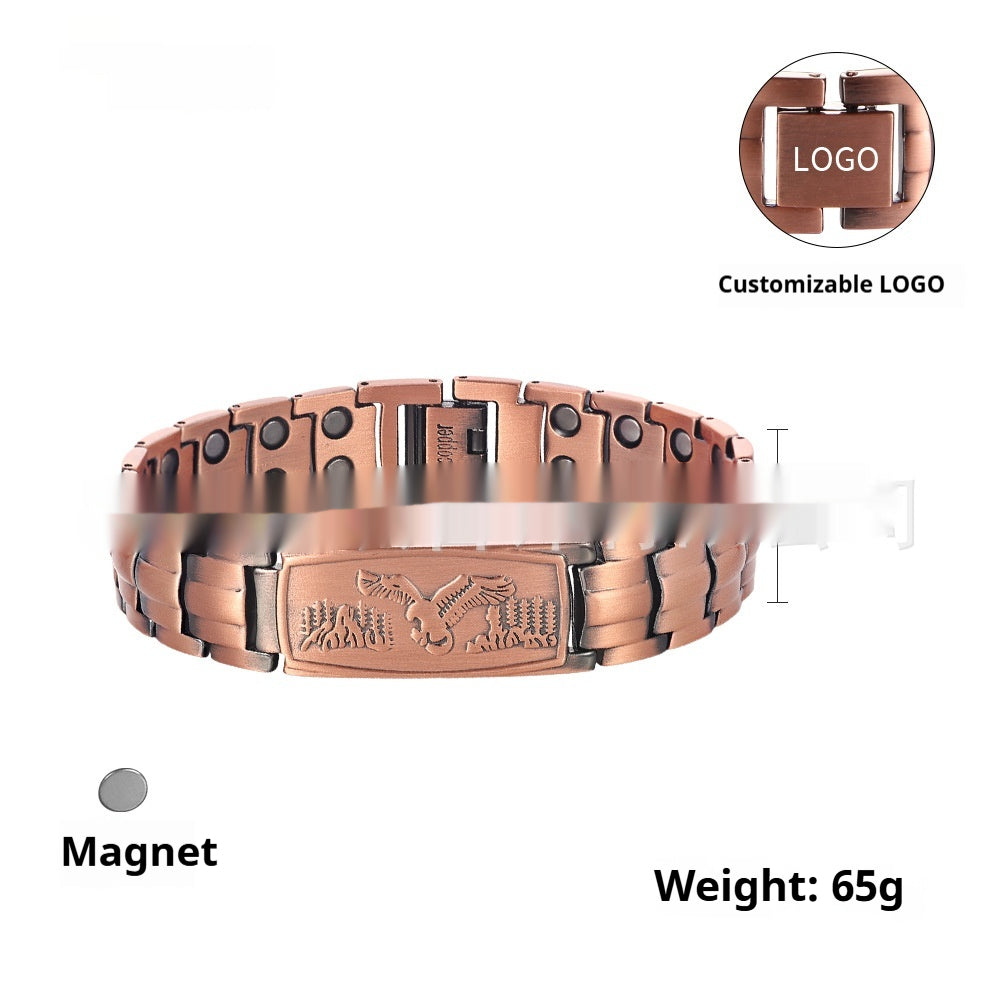Kupfer-Magnetarmband mit Retro-Adler – Bild 4 | LuxeStyle