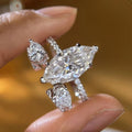 Moissanit-Ring «Marquise» 4 ct · 925 Sterling-Silber