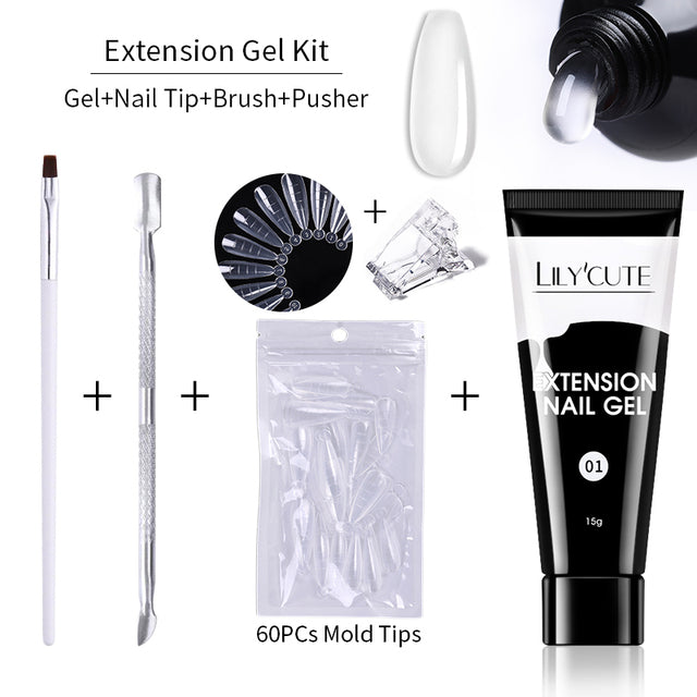Nagelverlängerungs-Gel-Kit, 15ml