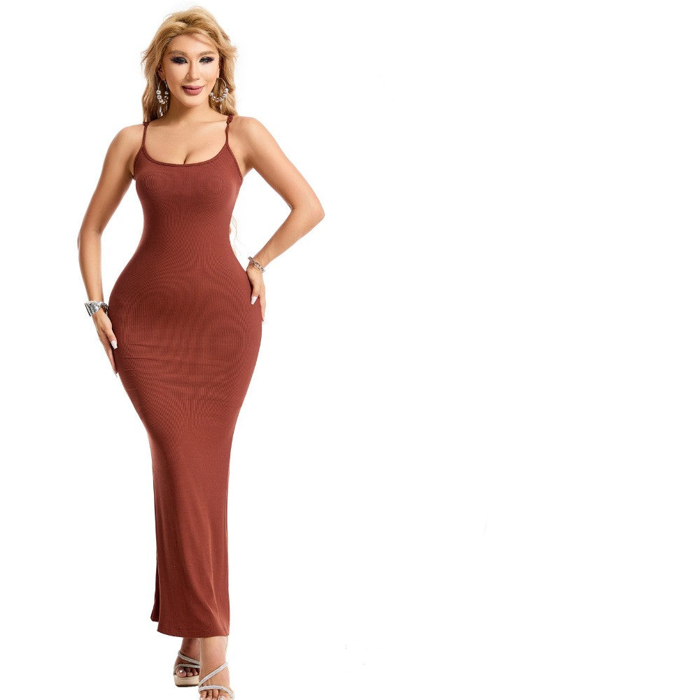 Shapewear Kleid Jumpsuit mit Brustpolster