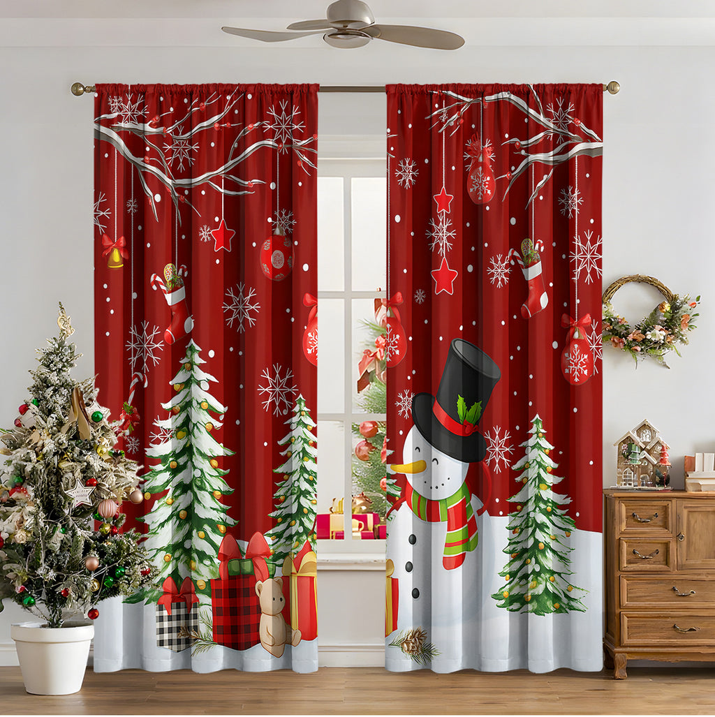 Weihnachtsvorhänge mit 3D-Digitaldruck
