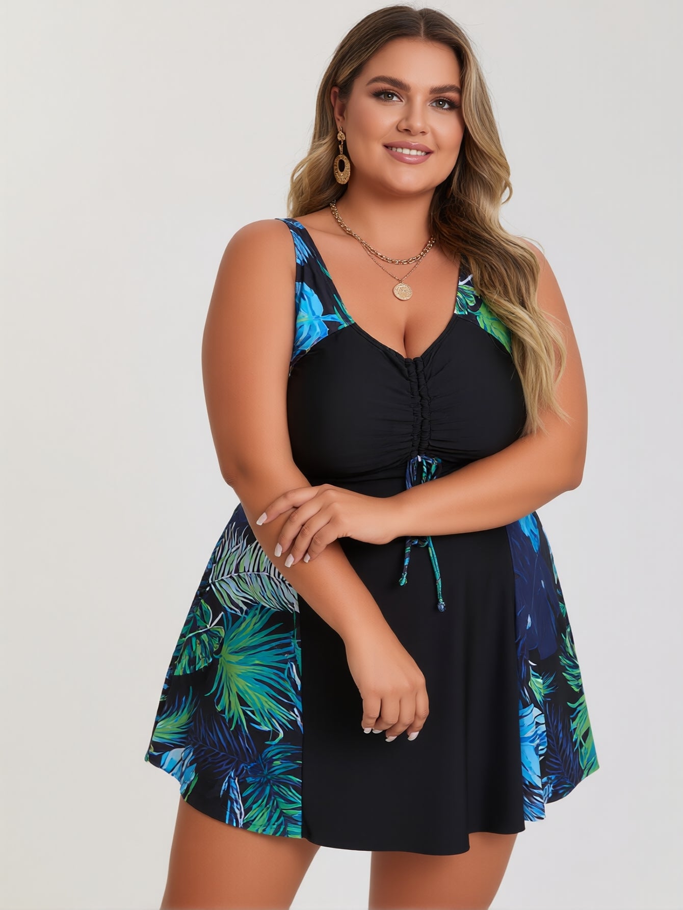 Eleganter High-Neck Tankini für Damen