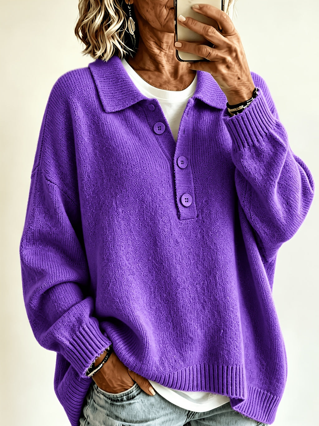 Damen Pullover Cardigan